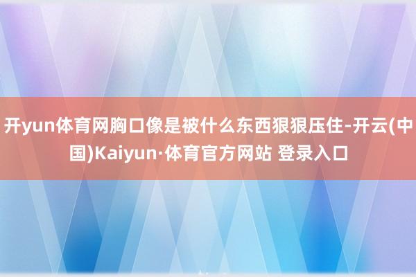开yun体育网胸口像是被什么东西狠狠压住-开云(中国)Kaiyun·体育官方网站 登录入口