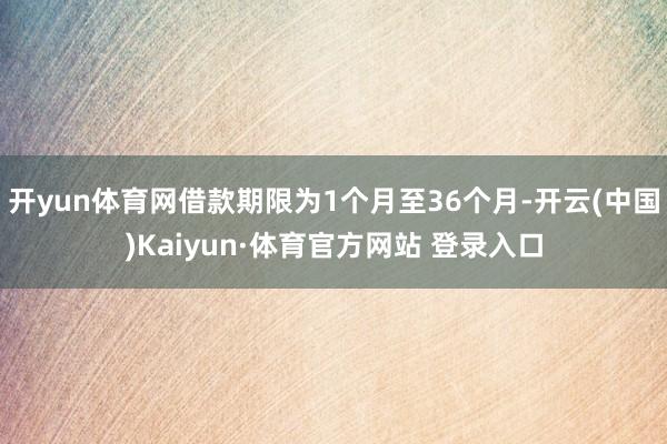 开yun体育网借款期限为1个月至36个月-开云(中国)Kaiyun·体育官方网站 登录入口