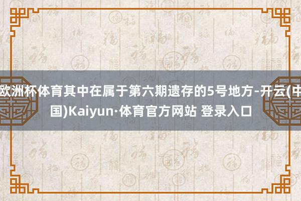 欧洲杯体育其中在属于第六期遗存的5号地方-开云(中国)Kaiyun·体育官方网站 登录入口
