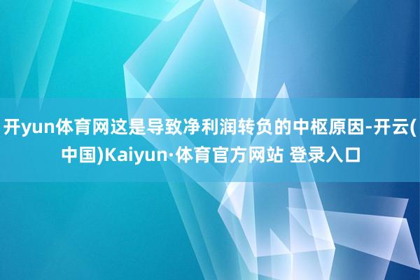 开yun体育网这是导致净利润转负的中枢原因-开云(中国)Kaiyun·体育官方网站 登录入口