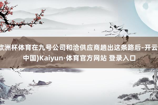 欧洲杯体育在九号公司和洽供应商趟出这条路后-开云(中国)Kaiyun·体育官方网站 登录入口