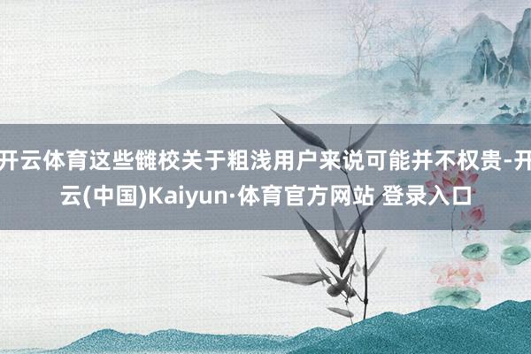 开云体育这些雠校关于粗浅用户来说可能并不权贵-开云(中国)Kaiyun·体育官方网站 登录入口